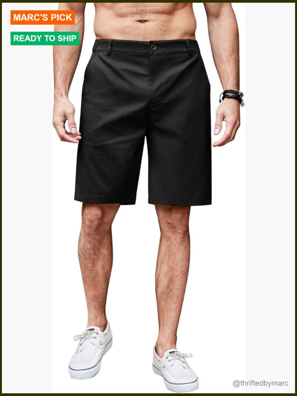 Men's Linen Flat Front Shorts Elastic Waist Casual Summer Beach